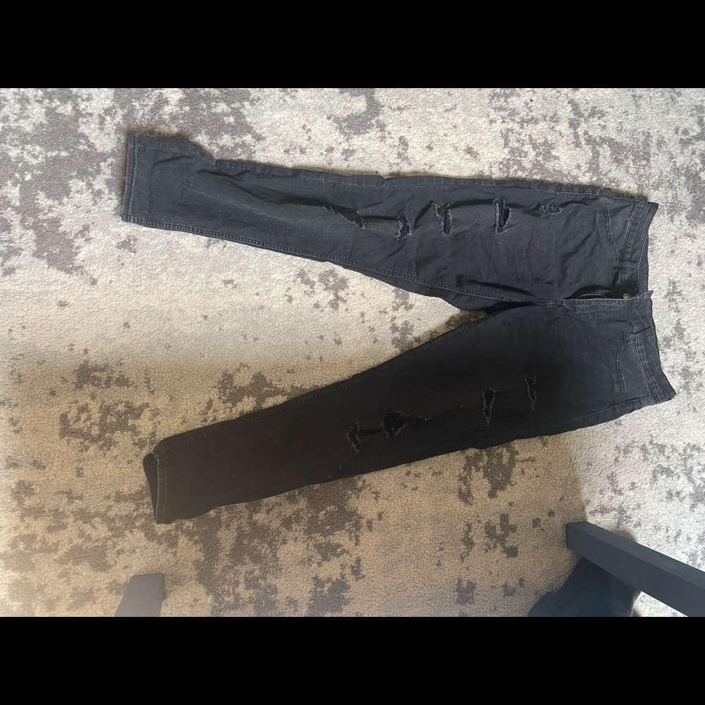 H&M black ripped jeans